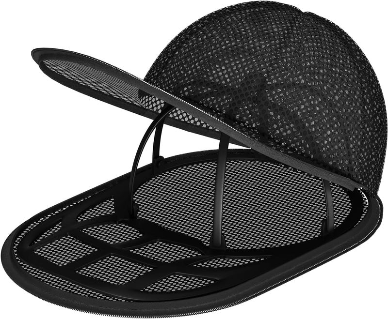 LONGD Hat Washer Cage for Baseball Caps  Sturdy Cleaning Protector with Frame Cage and Laundry Bag  Washing Machine Safe Hat Cleaner and Organizer  Suitable for Adult and Kids' Caps - 1-Pack Black - Image 1